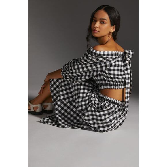 NWT Anthropologie Maeve Gingham Skirt Set - Small - Picture 5 of 7